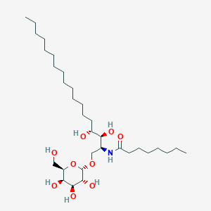 molecular formula C32H63NO9 B1230799 (2S,3S,4R)-N-Octanoyl-1-[(alpha-D-galactopyranosyl)oxy]-2-amino-octadecane-3,4-diol 