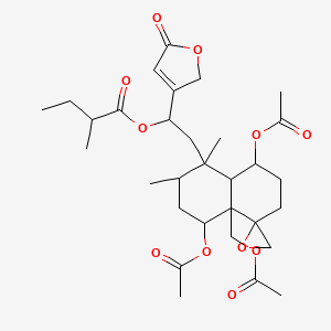molecular formula C31H44O11 B12307994 Ajugamacrin 