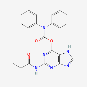 molecular formula C22H20N6O3 B12308046 O6-Diphenylcarbamoyl-N2-isobutyrylguanine 