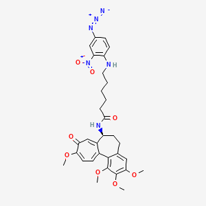 molecular formula C32H36N6O8 B1230811 6'-(4'-Azido-2'-nitrophenylamino)hexanoyldeacetylcolchicine CAS No. 98987-40-7