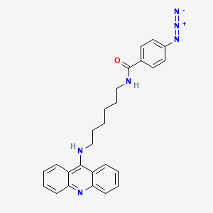 molecular formula C26H26N6O B1230813 9-(6-(4-Azidobenzamido)hexylamino)acridine CAS No. 88373-10-8