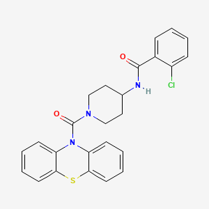 2-chloro-N-[1-[oxo(10-phenothiazinyl)methyl]-4-piperidinyl]benzamide