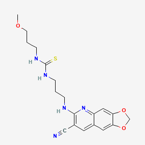 1-[3-[(7-Cyano-[1,3]dioxolo[4,5-g]quinolin-6-yl)amino]propyl]-3-(3-methoxypropyl)thiourea