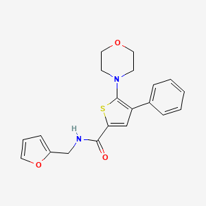 molecular formula C20H20N2O3S B1230825 N-(2-furanylmethyl)-5-(4-morpholinyl)-4-phenyl-2-thiophenecarboxamide 
