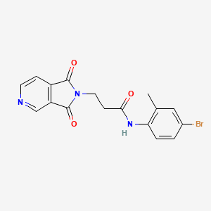 molecular formula C17H14BrN3O3 B1230826 N-(4-bromo-2-methylphenyl)-3-(1,3-dioxo-2-pyrrolo[3,4-c]pyridinyl)propanamide 