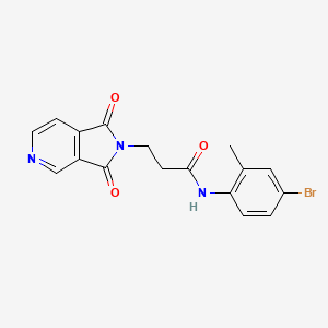 N-(4-bromo-2-methylphenyl)-3-(1,3-dioxo-2-pyrrolo[3,4-c]pyridinyl)propanamide