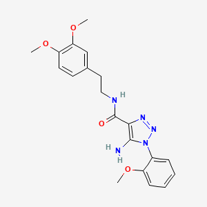 5-amino-N-[2-(3,4-dimethoxyphenyl)ethyl]-1-(2-methoxyphenyl)-4-triazolecarboxamide