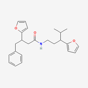 3-(2-furanyl)-N-[3-(2-furanyl)-4-methylpentyl]-4-phenylbutanamide