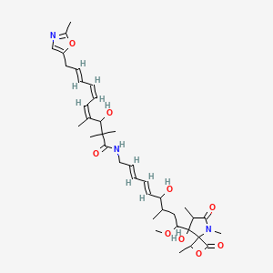 4,6,8-Decatrienamide, 3-hydroxy-N-(6-hydroxy-9-(8-hydroxy-1,5,7-trimethyl-3,6-dioxo-2-oxa-5-azaspiro(3.4)oct-8-yl)-9-methoxy-7-methyl-2,4-nonadienyl)-2,2,4-trimethyl-10-(2-methyl-5-oxazolyl)-