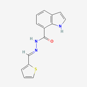 molecular formula C14H11N3OS B1230854 N'-(2-thienylmethylene)-1H-indole-7-carbohydrazide 