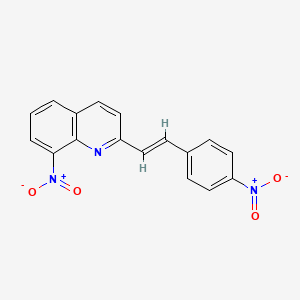 8-nitro-2-[(E)-2-(4-nitrophenyl)ethenyl]quinoline