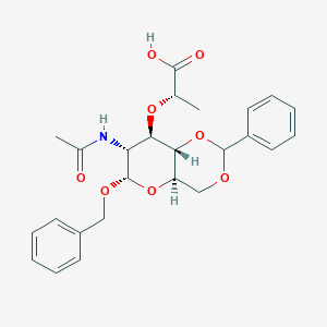 molecular formula C₂₅H₂₉NO₈ B123090 Benzyl N-acetyl-4,6-O-benzylidene-alpha-isomuramic acid CAS No. 730911-70-3