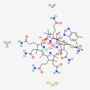 molecular formula C63H93Cl3CoN13O15PPd- B1230925 Mecbl.pdcl3 CAS No. 58220-71-6