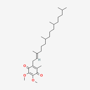 molecular formula C29H48O4 B1230934 2,3-dimethoxy-5-methyl-6-[(E)-3,7,11,15-tetramethylhexadec-2-enyl]cyclohexa-2,5-diene-1,4-dione CAS No. 362-45-8