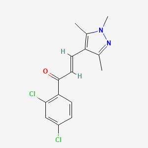 (E)-1-(2,4-dichlorophenyl)-3-(1,3,5-trimethylpyrazol-4-yl)prop-2-en-1-one