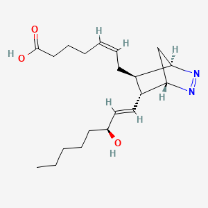 molecular formula C20H32N2O3 B1230967 (15S)-Hydroxy-9alpha,11alpha-azoprosta-5Z,13E-dienoic acid CAS No. 67901-99-9
