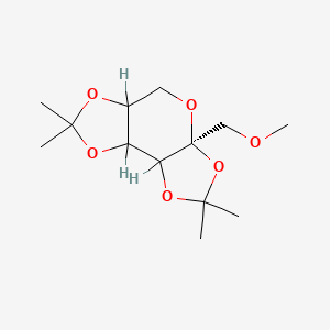 molecular formula C13H22O6 B1230986 2,3-4,5-Di-O-isopropylidene-1-O-methyl-beta-fructopyranose CAS No. 60885-04-3