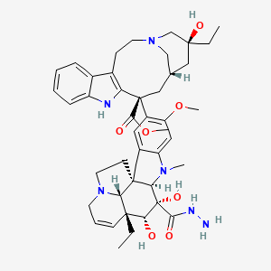 molecular formula C43H56N6O7 B1230992 Desacetylvinblastinehydrazide 