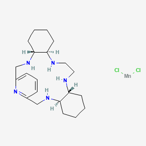molecular formula C21H35Cl2MnN5 B1230995 dichloromanganese;(4R,9R,14R,19R)-3,10,13,20,26-pentazatetracyclo[20.3.1.04,9.014,19]hexacosa-1(26),22,24-triene 