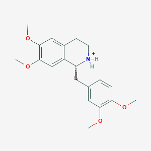 molecular formula C20H26NO4+ B1230996 (R)-tetrahydropapaverine 