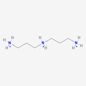 molecular formula C6H20N3+3 B1230999 双(3-氮杂环丙基)氮杂环丙基 