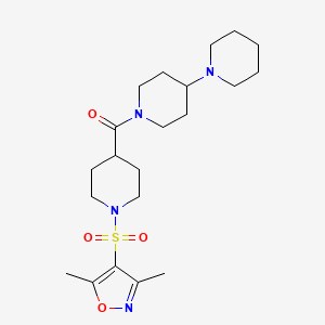 [1-[(3,5-Dimethyl-4-isoxazolyl)sulfonyl]-4-piperidinyl]-[4-(1-piperidinyl)-1-piperidinyl]methanone