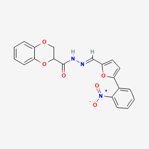 N'-{(E)-[5-(2-nitrophenyl)furan-2-yl]methylidene}-2,3-dihydro-1,4-benzodioxine-2-carbohydrazide