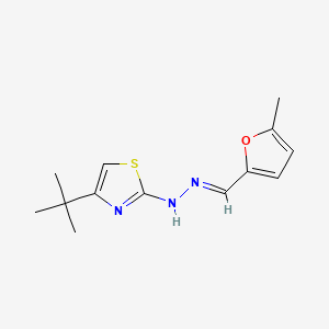 4-tert-butyl-2-{(2E)-2-[(5-methylfuran-2-yl)methylidene]hydrazinyl}-1,3-thiazole