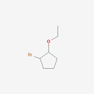 molecular formula C7H13BrO B12310384 1-Bromo-2-ethoxycyclopentane 