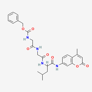 molecular formula C28H32N4O7 B12310433 Z-Gly-Gly-Leu-AMC 