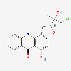 molecular formula C19H18ClNO4 B1231046 Isogravacridonechlorine CAS No. 62512-94-1
