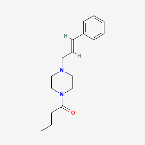 molecular formula C17H24N2O B1231057 N-Butyryl-N'-cinnamyl-piperazine CAS No. 17719-89-0