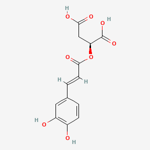 molecular formula C13H12O8 B1231058 (2S)-2-[(E)-3-(3,4-dihydroxyphenyl)prop-2-enoyl]oxybutanedioic acid CAS No. 53755-04-7