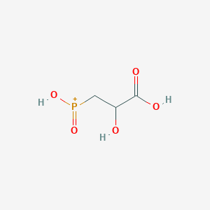 molecular formula C3H6O5P+ B1231059 (Hydroxyphosphinyl)lactic acid CAS No. 85178-64-9