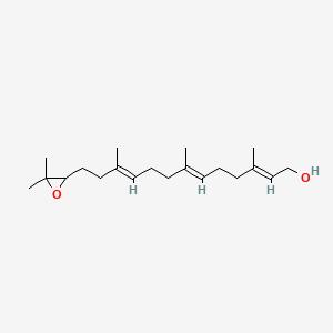 molecular formula C20H34O2 B1231061 13-(3,3-Dimethyloxiranyl)-3,7,11-trimethyl-2,6,10-tridecatrien-1-ol CAS No. 14760-52-2