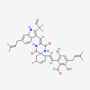 molecular formula C43H49N3O5 B1231077 Aurechinulin CAS No. 64838-15-9