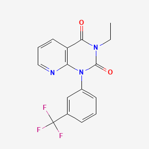 molecular formula C16H12F3N3O2 B1231082 3-Ethyl-1-(3-(trifluoromethyl)phenyl)pyrido(2,3-d)pyrimidine-2,4(1H,3H)-dione CAS No. 51700-96-0