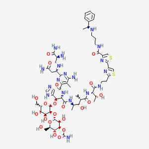 molecular formula C61H88N18O21S2 B1231090 Peplomycin CAS No. 68247-85-8