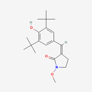 molecular formula C20H29NO3 B1231095 (3Z)-3-[(3,5-ditert-butyl-4-hydroxyphenyl)methylidene]-1-methoxypyrrolidin-2-one 