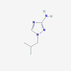 molecular formula C6H12N4 B12311118 1-(2-Methylpropyl)-1H-1,2,4-triazol-3-amine 