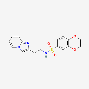 N-[2-(2-imidazo[1,2-a]pyridinyl)ethyl]-2,3-dihydro-1,4-benzodioxin-6-sulfonamide