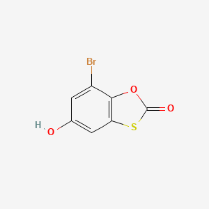 molecular formula C7H3BrO3S B12311297 7-bromo-5-hydroxy-2H-1,3-benzoxathiol-2-one 