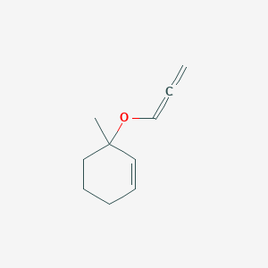 molecular formula C10H14O B123113 Cyclohexene, 3-methyl-3-(1,2-propadienyloxy)-(9CI) CAS No. 150546-39-7