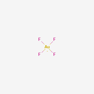 molecular formula AuF4- B1231132 Tetrafluoroaurate(1-) 