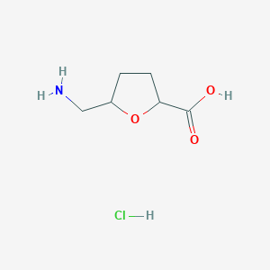 molecular formula C6H12ClNO3 B12311367 rac-(2R,5S)-5-(aminomethyl)oxolane-2-carboxylic acid hydrochloride, cis 