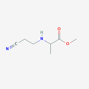 molecular formula C7H12N2O2 B12311495 methyl (2R)-2-(2-cyanoethylamino)propanoate 