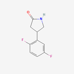 molecular formula C10H9F2NO B12311704 4-(2,5-Difluorophenyl)pyrrolidin-2-one 