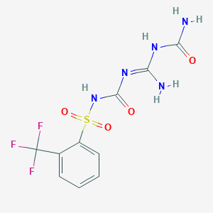 molecular formula C10H10F3N5O4S B12311845 N-Carbamoylformimidamide Tritosulfuron 