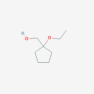 molecular formula C8H16O2 B12311923 (1-Ethoxycyclopentyl)methanol 