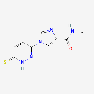 molecular formula C9H9N5OS B12311982 N-Methyl-1-(6-sulfanylpyridazin-3-yl)-1H-imidazole-4-carboxamide 